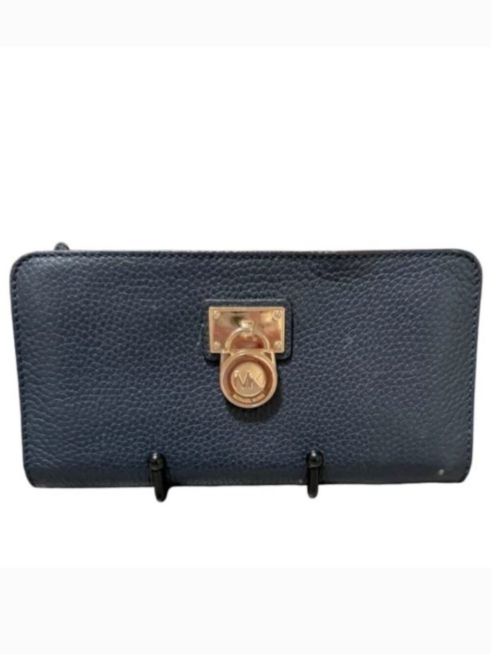 Michael Kors Hamilton Continental Wallet Blue Gold